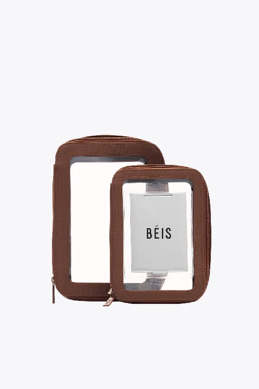 Expandable hard - shell polycarbonate travel bag for long - term international tripsThe In Flight Cosmetic Set in Maple Expandable hard - shell polycarbonate travel bag for long - term international tripsThe In Flight Cosmetic Set in Maple
