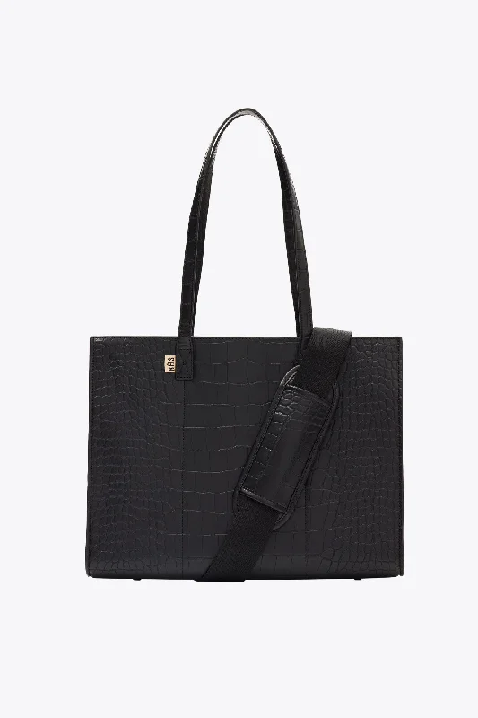 Kids' themed polyester travel bag for family road tripsThe Work Tote in Black Croc Kids' themed polyester travel bag for family road tripsThe Work Tote in Black Croc