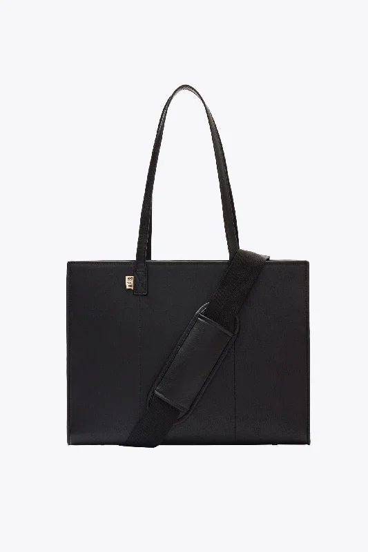 Soft - sided travel bag with reinforced corners for durabilityThe Work Tote in Black Soft - sided travel bag with reinforced corners for durabilityThe Work Tote in Black