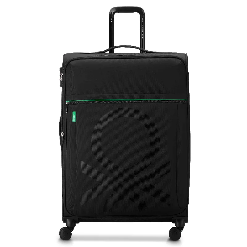 Soft - sided travel bag with reinforced corners for durabilityUnited Colors of Benetton x Delsey Color Block Large Spinner Soft - sided travel bag with reinforced corners for durabilityUnited Colors of Benetton x Delsey Color Block Large Spinner