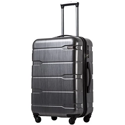 Coolife Luggage Expandable(only 28") Suitcase PC+ABS Spinner Built-In TSA lock 20in 24in 28in Carry on (Charcoal, M(24in).) Coolife Luggage Expandable(only 28") Suitcase PC+ABS Spinner Built-In TSA lock 20in 24in 28in Carry on (Charcoal, M(24in).)