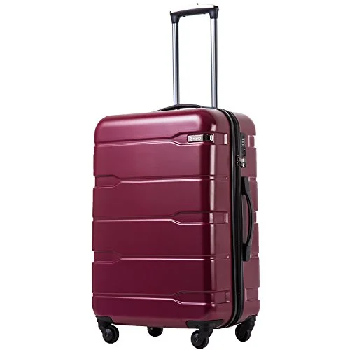 COOLIFE Luggage Expandable(only 28") Suitcase PC+ABS Spinner Built-in TSA Lock 20in 24in 28in Carry on (Radiant Pink, L(28in).) COOLIFE Luggage Expandable(only 28") Suitcase PC+ABS Spinner Built-in TSA Lock 20in 24in 28in Carry on (Radiant Pink, L(28in).)