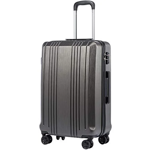 Coolife Luggage Expandable(only 28") Suitcase PC+ABS with TSA Lock Spinner 20in 24in 28in (grey, S(20in_carry on)) Coolife Luggage Expandable(only 28") Suitcase PC+ABS with TSA Lock Spinner 20in 24in 28in (grey, S(20in_carry on))