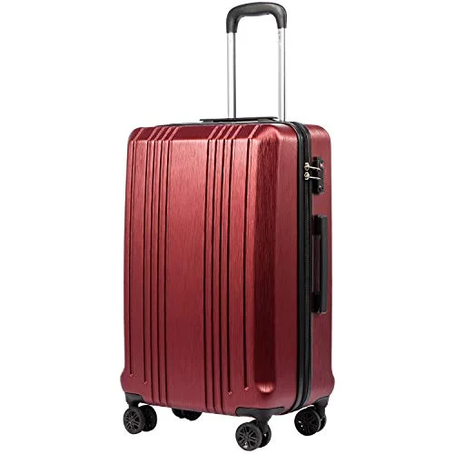 Coolife Luggage Expandable(only 28") Suitcase PC+ABS with TSA Lock Spinner 20in 24in 28in (wine red, S(20in_carry on)) Coolife Luggage Expandable(only 28") Suitcase PC+ABS with TSA Lock Spinner 20in 24in 28in (wine red, S(20in_carry on))