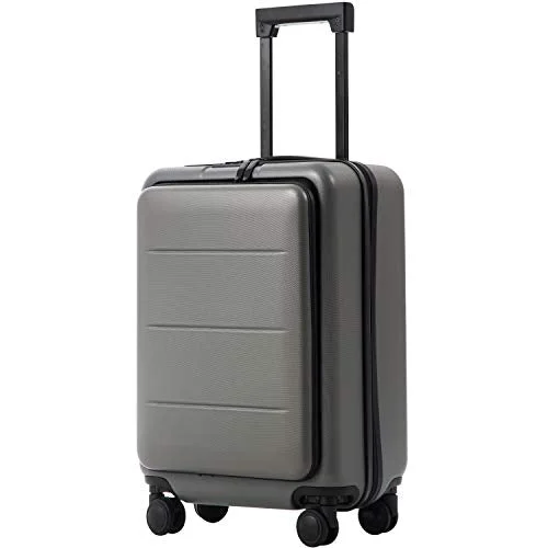 COOLIFE Luggage Suitcase Piece Set Carry On ABS+PC Spinner Trolley with Laptop pocket (Titanium gray, 20in(carry on)) COOLIFE Luggage Suitcase Piece Set Carry On ABS+PC Spinner Trolley with Laptop pocket (Titanium gray, 20in(carry on))