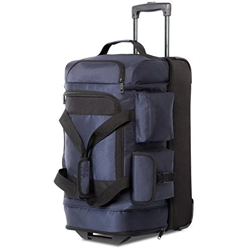 Coolife Rolling Duffel Travel Duffel Bag Wheeled Duffel Suitcase Luggage 8 Pockets Coolife Rolling Duffel Travel Duffel Bag Wheeled Duffel Suitcase Luggage 8 Pockets
