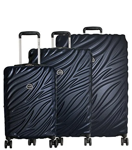 Delsey Paris Alexis 3-Piece Lightweight Luggage Set Hardside Spinner Suitcase with TSA Lock (21"/25"/29") (Navy) Delsey Paris Alexis 3-Piece Lightweight Luggage Set Hardside Spinner Suitcase with TSA Lock (21"/25"/29") (Navy)