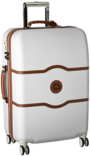 DELSEY Paris Luggage Chatelet Hard+ Medium Checked Spinner Suitcase Hardside with Lock, Champagne DELSEY Paris Luggage Chatelet Hard+ Medium Checked Spinner Suitcase Hardside with Lock, Champagne