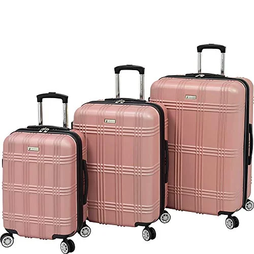 London Fog Kingsbury 3 Piece Spinner Luggage Set, Rose Gold