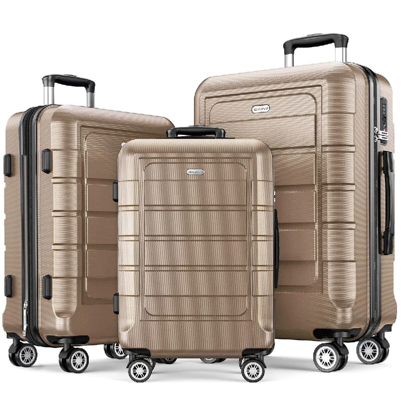 Luggage Sets Expandable PC+ABS Durable Suitcase Double Wheels TSA Lock
