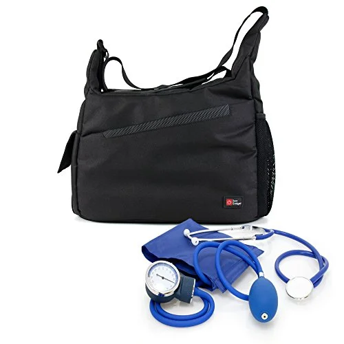 Nurse / Gp / Doctor Medical Kit Bag -Black & Orange Shoulder 'Sling' Bag For Nursing / Home Nurse / Gp / Doctor Medical Kit Bag -Black & Orange Shoulder 'Sling' Bag For Nursing / Home