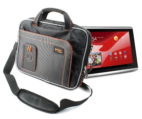Tough Black Shoulder Strap Bag With Multiple Compartments For Packard Bell Liberty Tab Tough Black Shoulder Strap Bag With Multiple Compartments For Packard Bell Liberty Tab