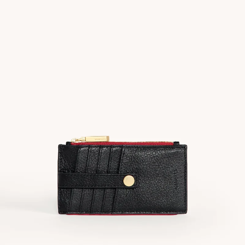 Money clips vs traditional wallets210 West | Black/Brushed Gold Red Zip