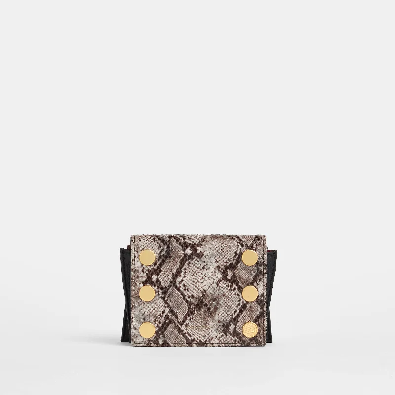 Lightweight money clips for travelAllen Wallet | Contrast Snake/Brushed Gold