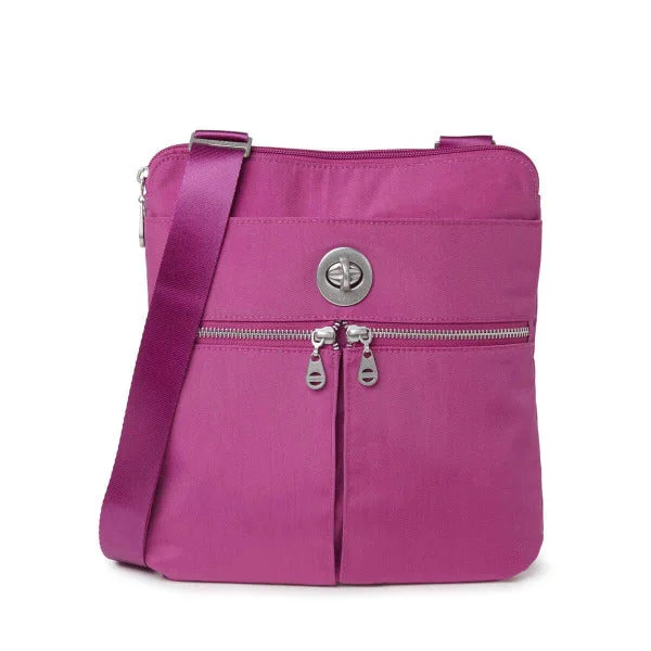 Money clips with RFID protectionBaggallini Madras RFID Crossbody Bag Deep Fuchsia