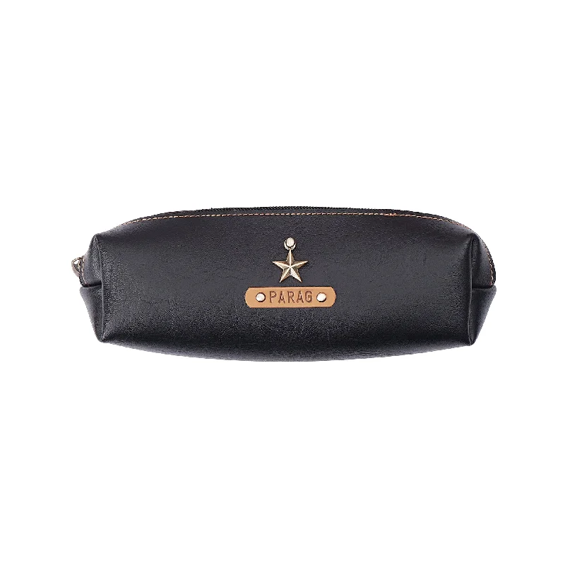 Colorful Floral-Printed Passport Covers & Wallets for Fashionable WomenBlack Pencil Pouch