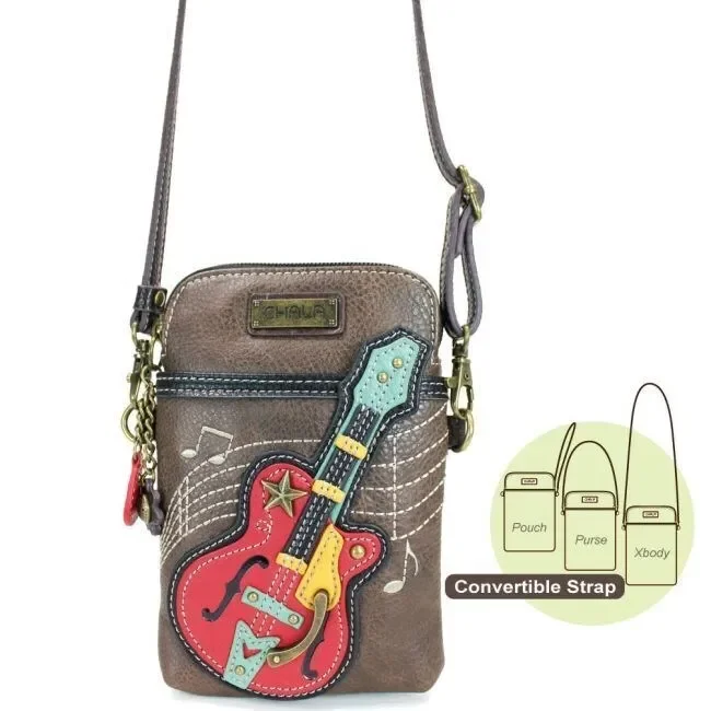 Vintage-style money clips for collectorsChala Cellphone Crossbody Handbag Guitar
