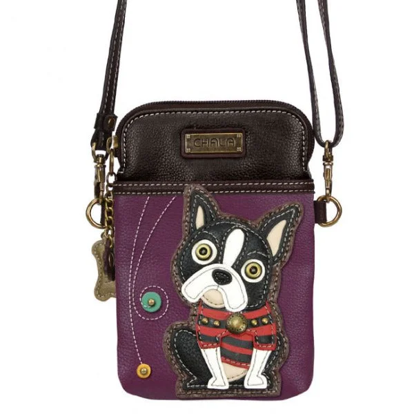 Lightweight money clips for travelChala Cellphone Crossbody Handbag Purple Boston Terrier Lightweight money clips for travelChala Cellphone Crossbody Handbag Purple Boston Terrier