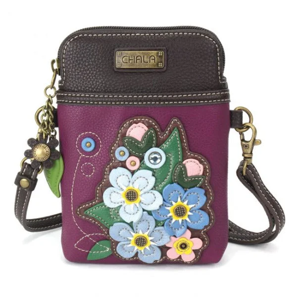 Stainless steel money clips for durabilityChala Cellphone Crossbody Handbag Purple Forget Me Not Stainless steel money clips for durabilityChala Cellphone Crossbody Handbag Purple Forget Me Not