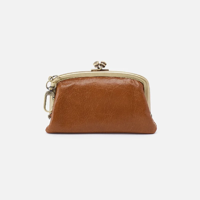Best money clips for cash and cardsCheer Frame Pouch in Polished Leather - Truffle