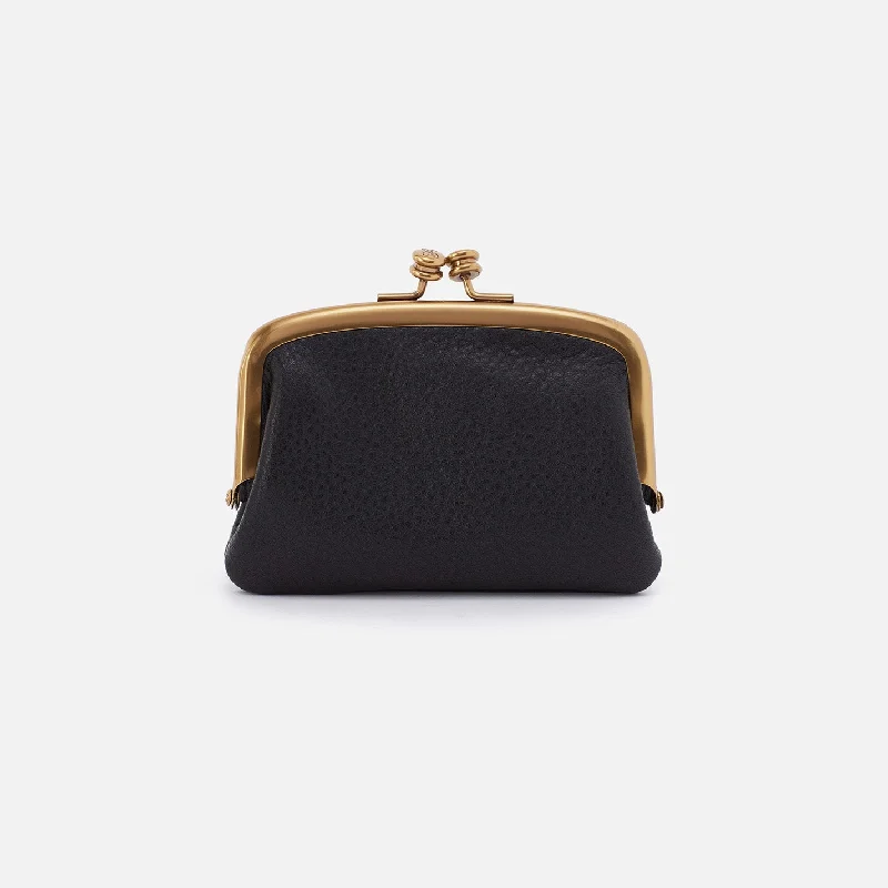 Top-rated money clips for everyday useCora Frame Card Holder in Pebbled Leather - Black Top-rated money clips for everyday useCora Frame Card Holder in Pebbled Leather - Black