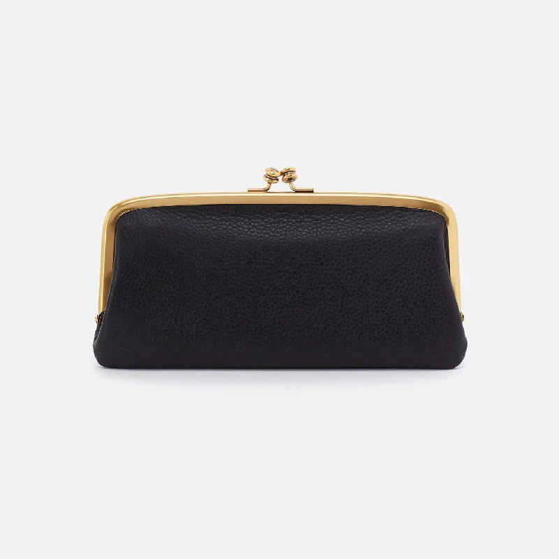 Money clips with built-in bottle openersCora Large Frame Wallet In Pebbled Leather - Black Money clips with built-in bottle openersCora Large Frame Wallet In Pebbled Leather - Black