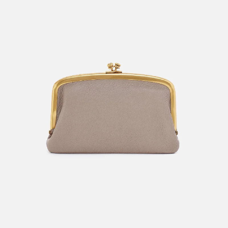 Custom money clips for corporate giftsCora Medium Frame Wallet In Pebbled Leather - Taupe Custom money clips for corporate giftsCora Medium Frame Wallet In Pebbled Leather - Taupe