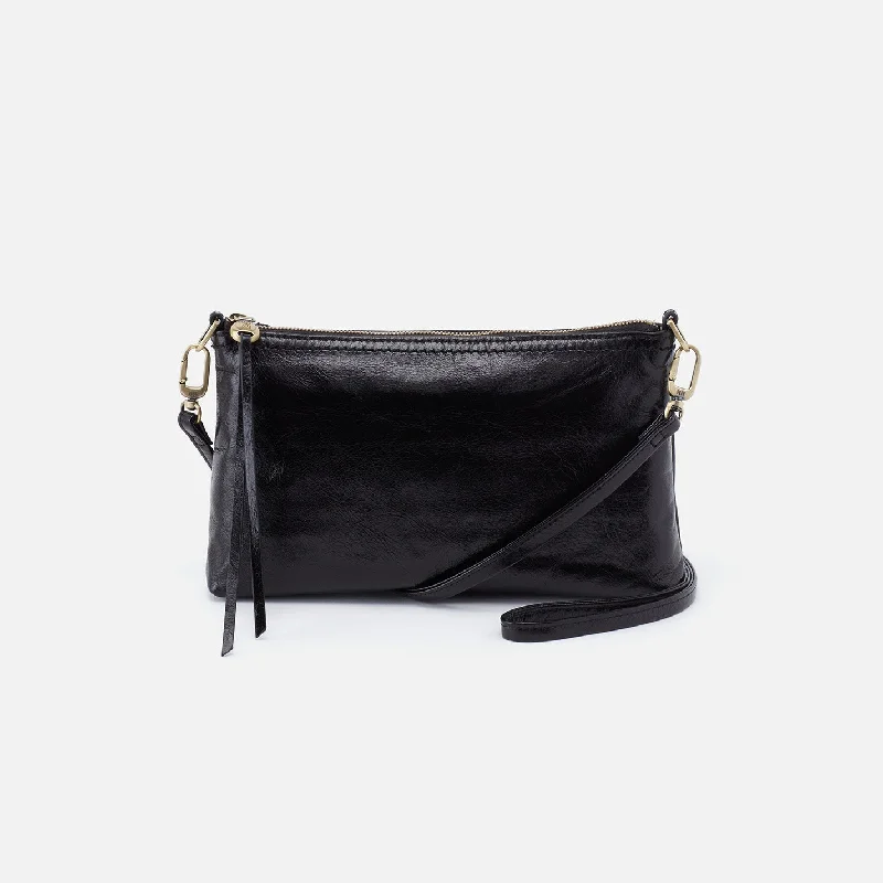Lightweight money clips for travelDarcy Crossbody In Polished Leather - Black