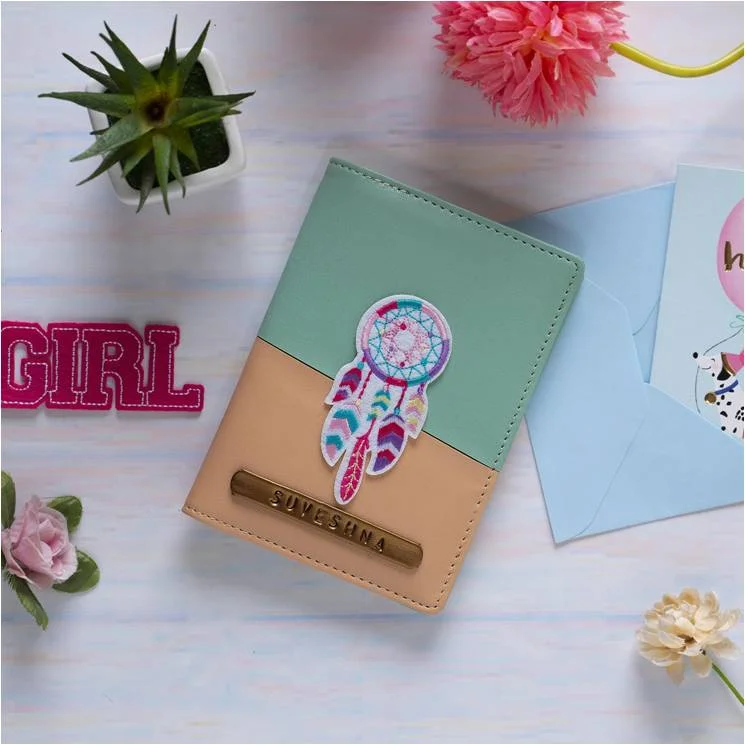 Glittery Sequined Passport Covers & Wallets for Party LoversPersonalised Dual Tone Mint & Peach Passport Cover Glittery Sequined Passport Covers & Wallets for Party LoversPersonalised Dual Tone Mint & Peach Passport Cover
