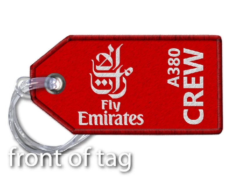 Monogrammed Leather Passport Covers & Wallets as Personalized GiftsEmirates A380 Crew- Embroidered Tag Monogrammed Leather Passport Covers & Wallets as Personalized GiftsEmirates A380 Crew- Embroidered Tag