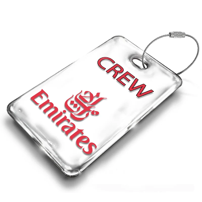 Leather Passport Covers & Wallets with Handmade Stitching for Luxury TravelersEmirates Crew Logo White Leather Passport Covers & Wallets with Handmade Stitching for Luxury TravelersEmirates Crew Logo White