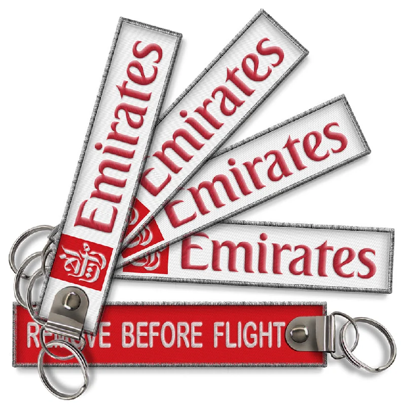 Magnetic-Closure Passport Covers & Wallets for Quick AccessEmirates-Remove Before Flight Embroidered Keychain Magnetic-Closure Passport Covers & Wallets for Quick AccessEmirates-Remove Before Flight Embroidered Keychain