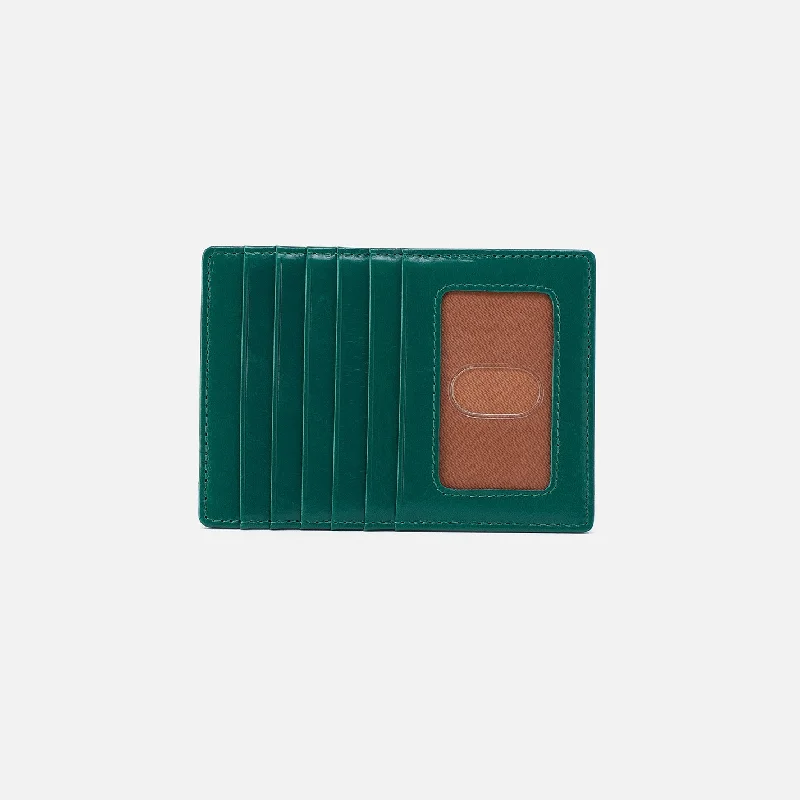 Money clips for women with sleek designsEuro Slide Card Case In Polished Leather - Alpine Green Money clips for women with sleek designsEuro Slide Card Case In Polished Leather - Alpine Green