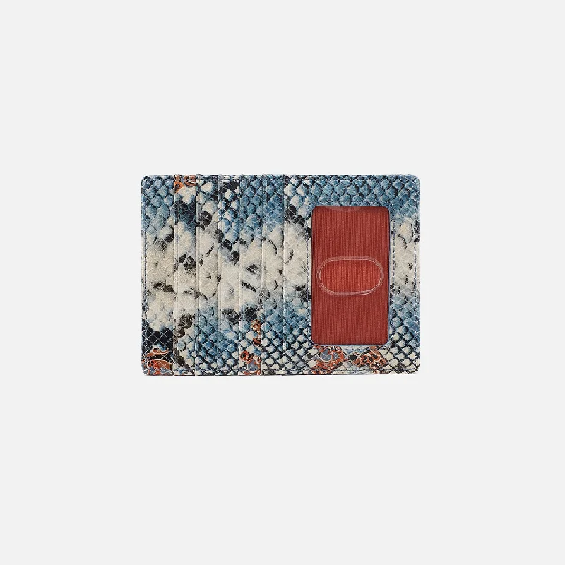 Luxury leather money clips with card slotsEuro Slide Card Case In Printed Leather - Blue Tempest Luxury leather money clips with card slotsEuro Slide Card Case In Printed Leather - Blue Tempest