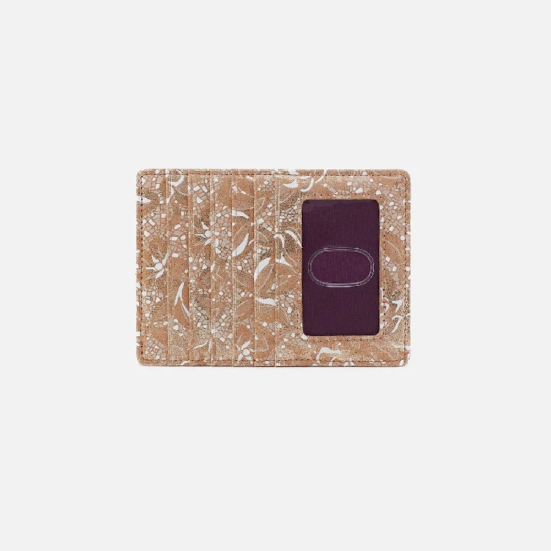 Lightweight money clips for travelEuro Slide Card Case In Printed Leather - Gilded Petals Lightweight money clips for travelEuro Slide Card Case In Printed Leather - Gilded Petals