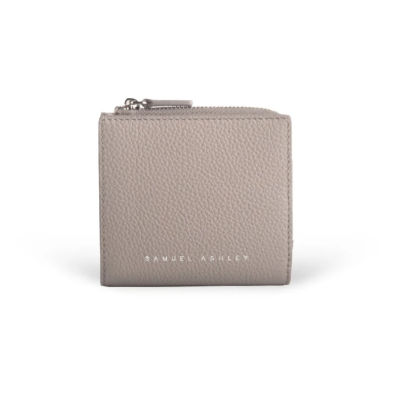 Stainless steel money clips for durabilityFlora Leather Zip Around Wallet
