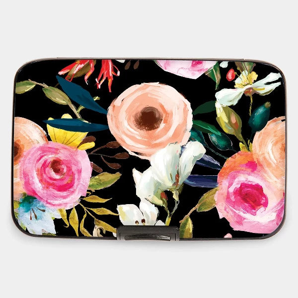 Best money clips for cash and cardsFlorals on Black RFID Armored Wallet