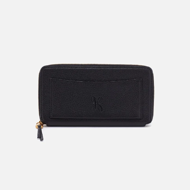 Elegant money clips for weddingsHart Large Wallet In Pebbled Leather - Black