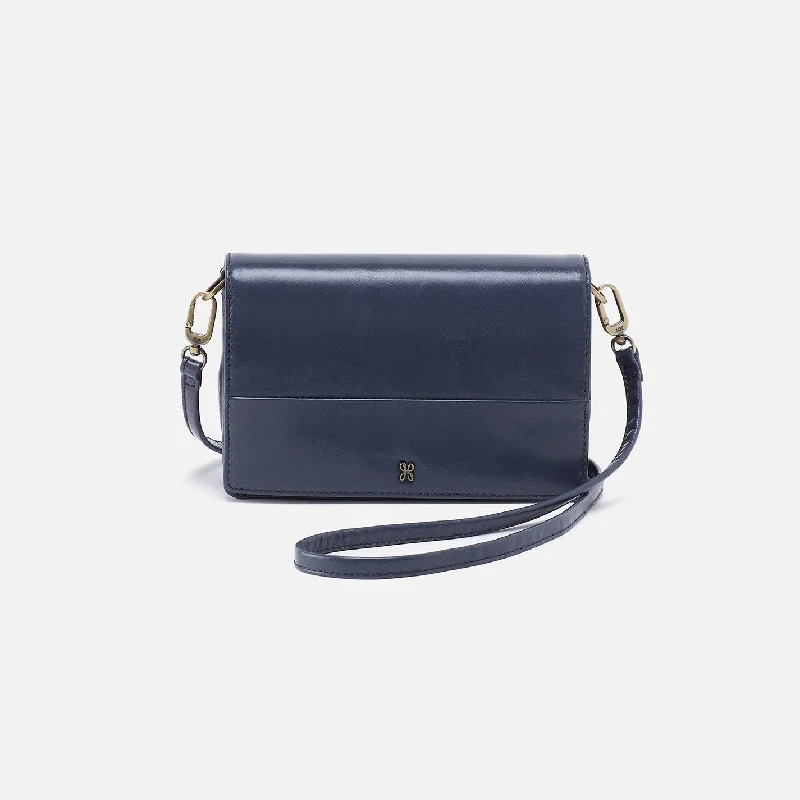 Eco-friendly money clips made from sustainable materialsJill Crossbody In Polished Leather - Blue Stone Eco-friendly money clips made from sustainable materialsJill Crossbody In Polished Leather - Blue Stone