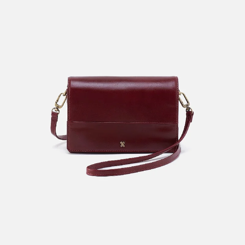 Money clips vs traditional walletsJill Crossbody In Polished Leather - Winterberry