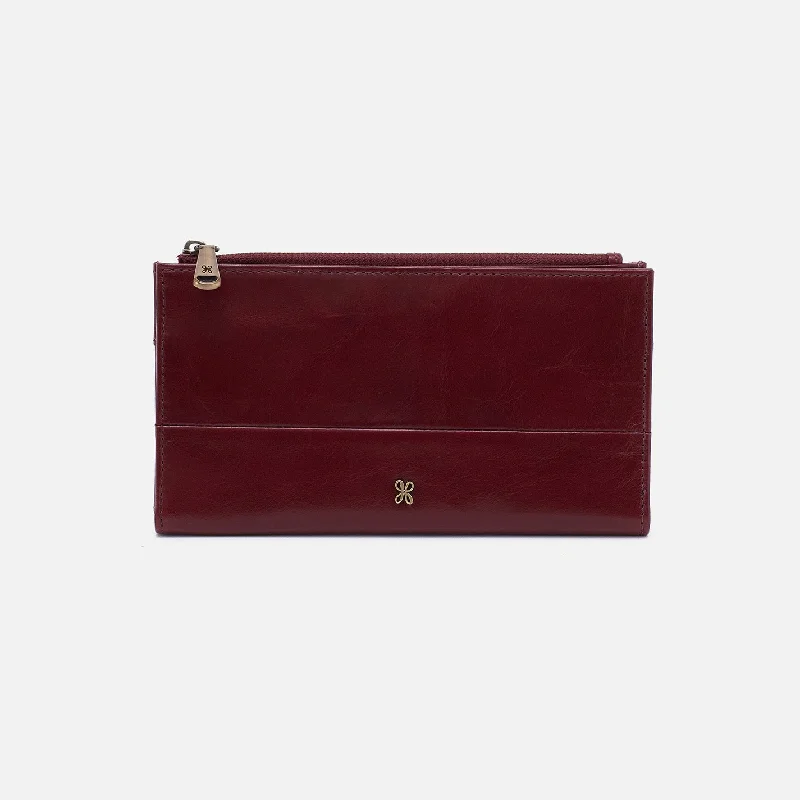 Custom money clips for corporate giftsJill Large Bifold Wallet In Polished Leather - Winterberry Custom money clips for corporate giftsJill Large Bifold Wallet In Polished Leather - Winterberry