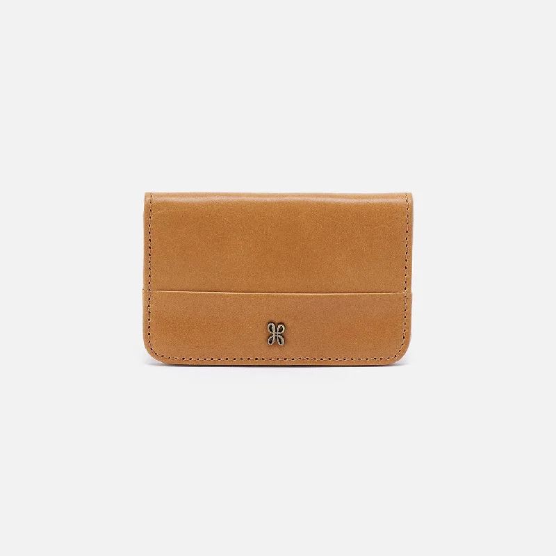 Luxury leather money clips with card slotsJill Mini Card Case In Polished Leather - Natural Luxury leather money clips with card slotsJill Mini Card Case In Polished Leather - Natural