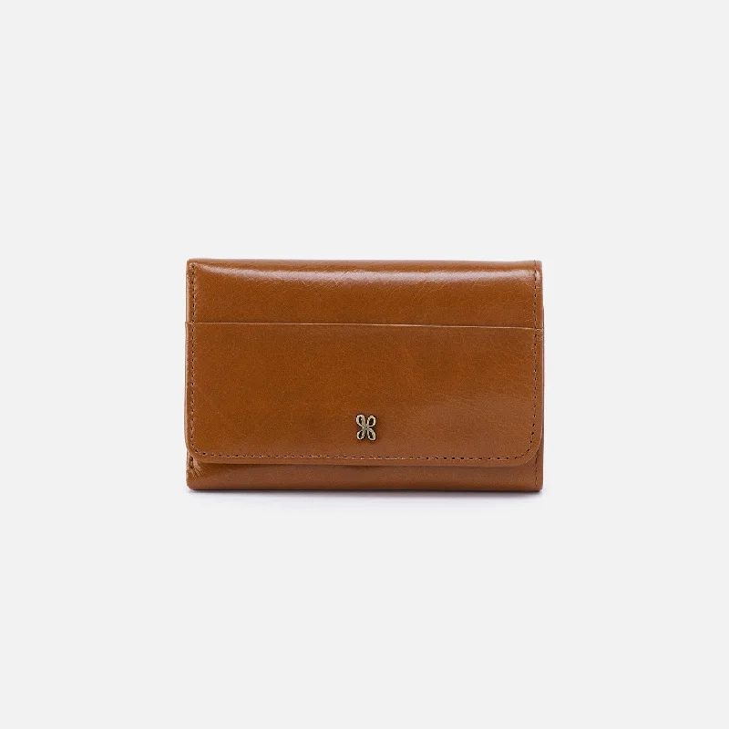Eco-friendly money clips made from sustainable materialsJill Trifold Wallet in Polished Leather - Truffle Eco-friendly money clips made from sustainable materialsJill Trifold Wallet in Polished Leather - Truffle