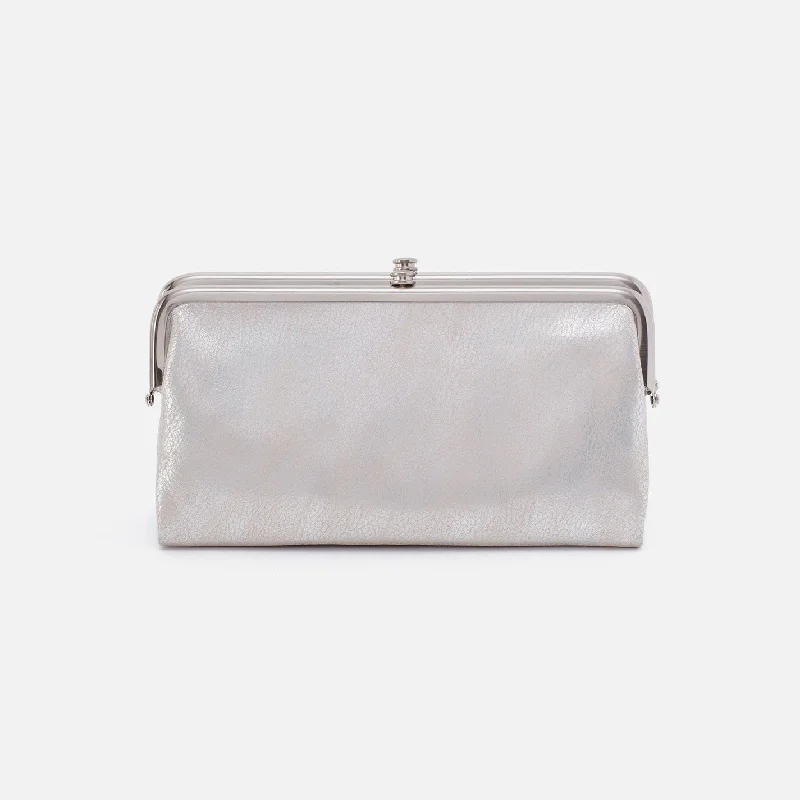 Money clips for women with sleek designsLauren Clutch-Wallet In Metallic Leather - Silver Money clips for women with sleek designsLauren Clutch-Wallet In Metallic Leather - Silver