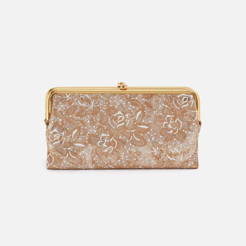 Luxury leather money clips with card slotsLauren Clutch-Wallet In Printed Leather - Gilded Petals Luxury leather money clips with card slotsLauren Clutch-Wallet In Printed Leather - Gilded Petals