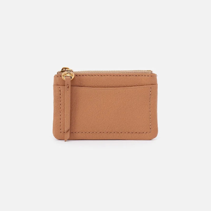 Money clips with RFID protectionLumen Card Case In Pebbled Leather - Sandstorm