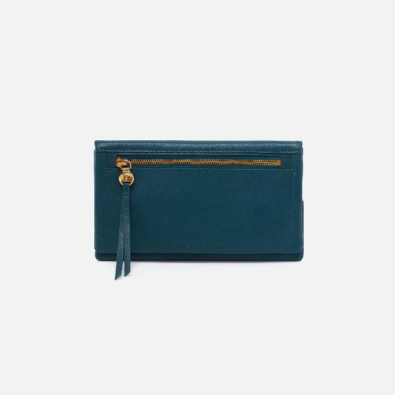Top-rated money clips for everyday useLumen Continental Wallet In Pebbled Leather - Midnight Teal Top-rated money clips for everyday useLumen Continental Wallet In Pebbled Leather - Midnight Teal