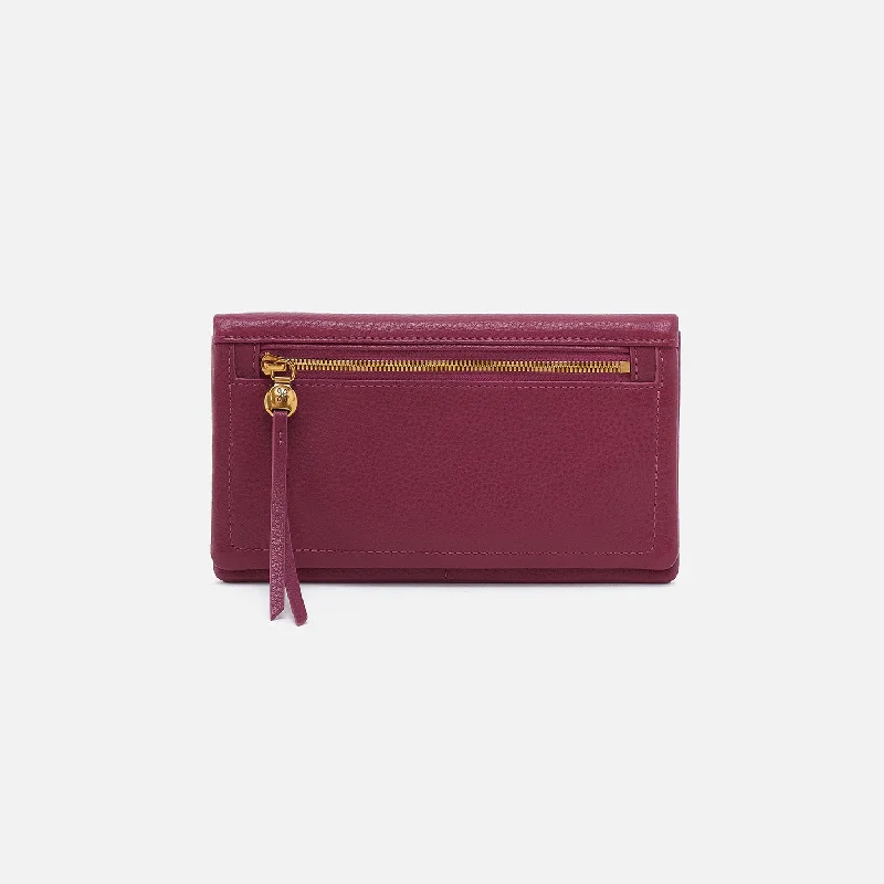 Money clips with RFID protectionLumen Continental Wallet In Pebbled Leather - Winter Orchid Money clips with RFID protectionLumen Continental Wallet In Pebbled Leather - Winter Orchid