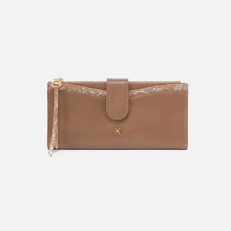 Vintage-style money clips for collectorsMax Continental Wallet In Mixed Leathers - Cashmere Vintage-style money clips for collectorsMax Continental Wallet In Mixed Leathers - Cashmere