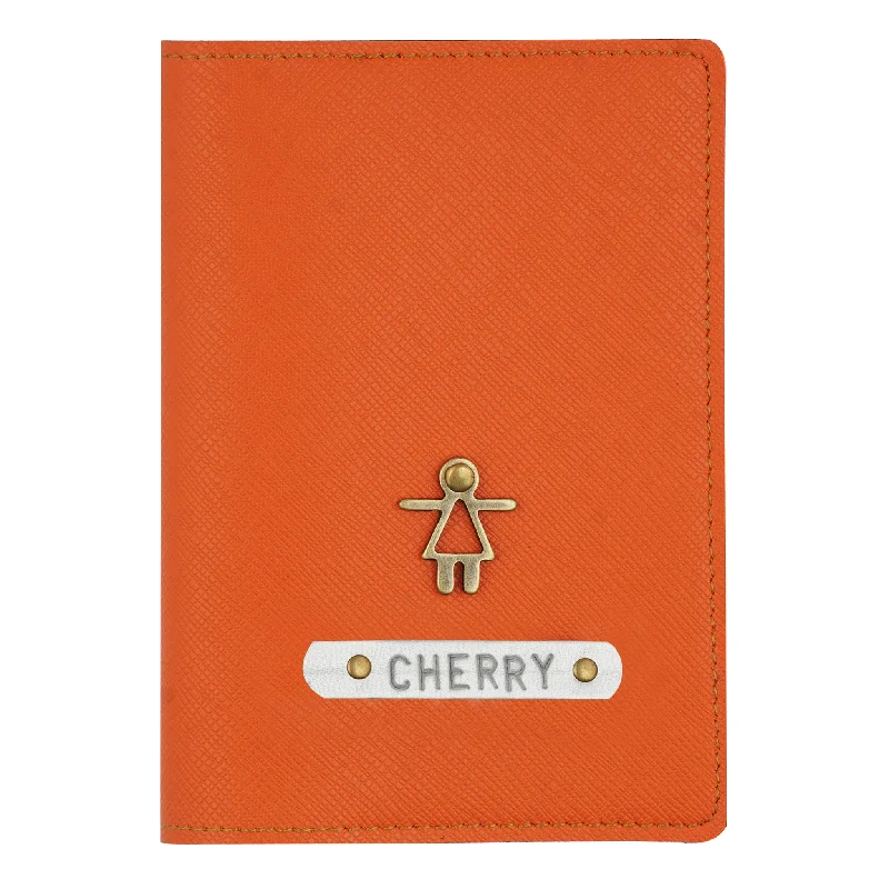 Beaded Passport Covers & Wallets with Bohemian Vibe for Festival GoersPersonalized Orange Textured Passport Cover Beaded Passport Covers & Wallets with Bohemian Vibe for Festival GoersPersonalized Orange Textured Passport Cover